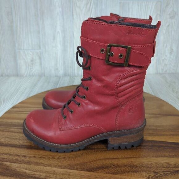 Rosa Negra Leather Combat Boots Wool Lined Swedish Design Size 36 EU - Picture 4 of 12